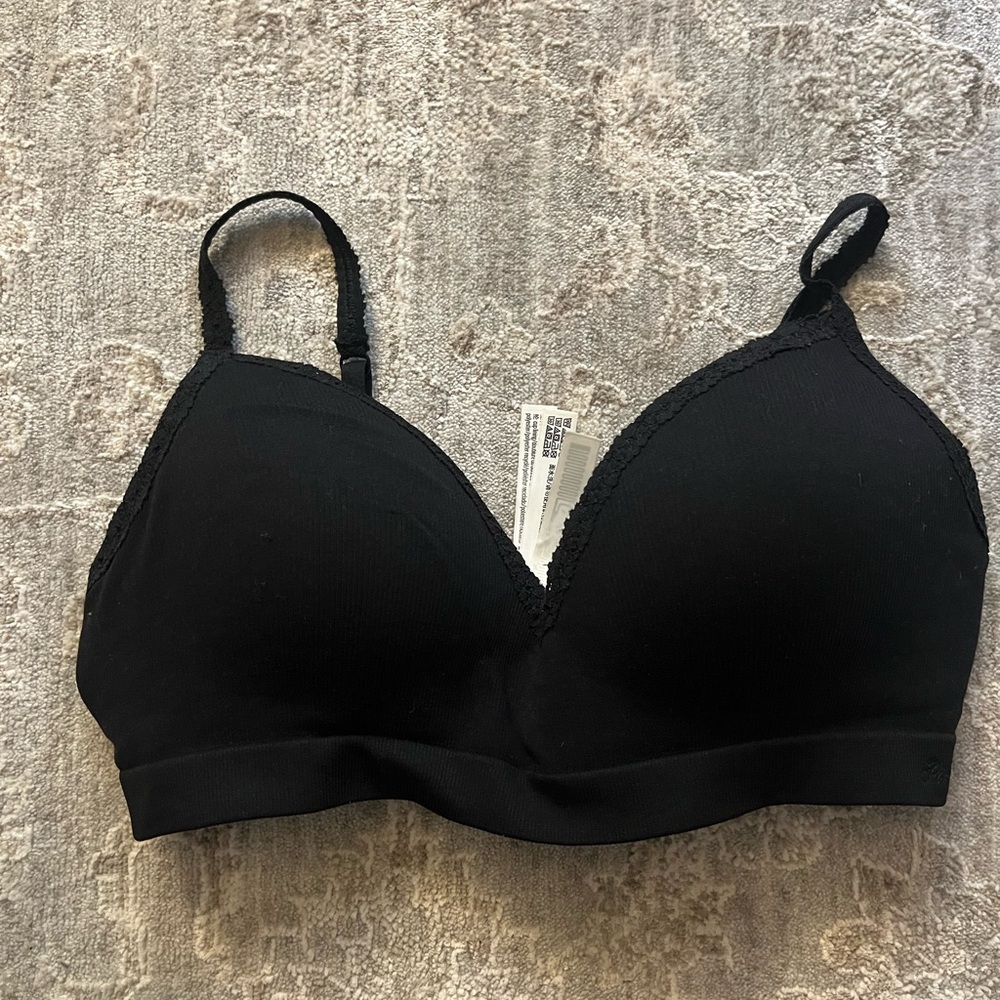 Women's Black Lace Trim Bralette